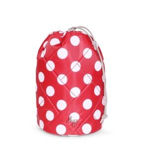 Lug Tumbler Storage Pouch in Crimson Large Dot NWT